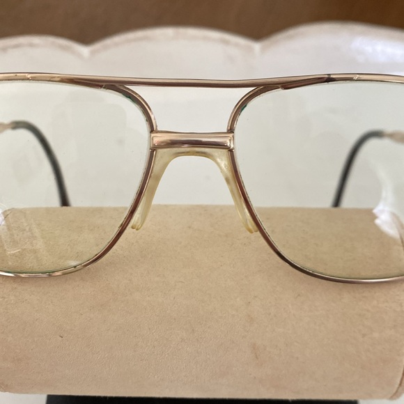 Vintage Sferoflex Aviator Oversize Men’s Goldtone Eyeglasses - Made in Italy. - Picture 3 of 16